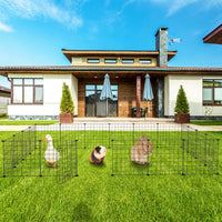 HKM-0183997 Durable Metal Animal Playpen with Door for Small to Medium Pets - Indoor & Outdoor Use, Easy Setup, Rustproof Design