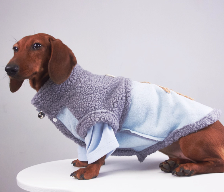 HKM-0184893 Casual Winter Pet Clothing for Cats and Puppies - Warm Suede Lined Attire, Various Sizes Available