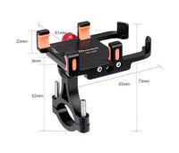 HKM-018771 Aluminum Alloy Bicycle Phone Holder Bracket for 60-100MM Width Devices