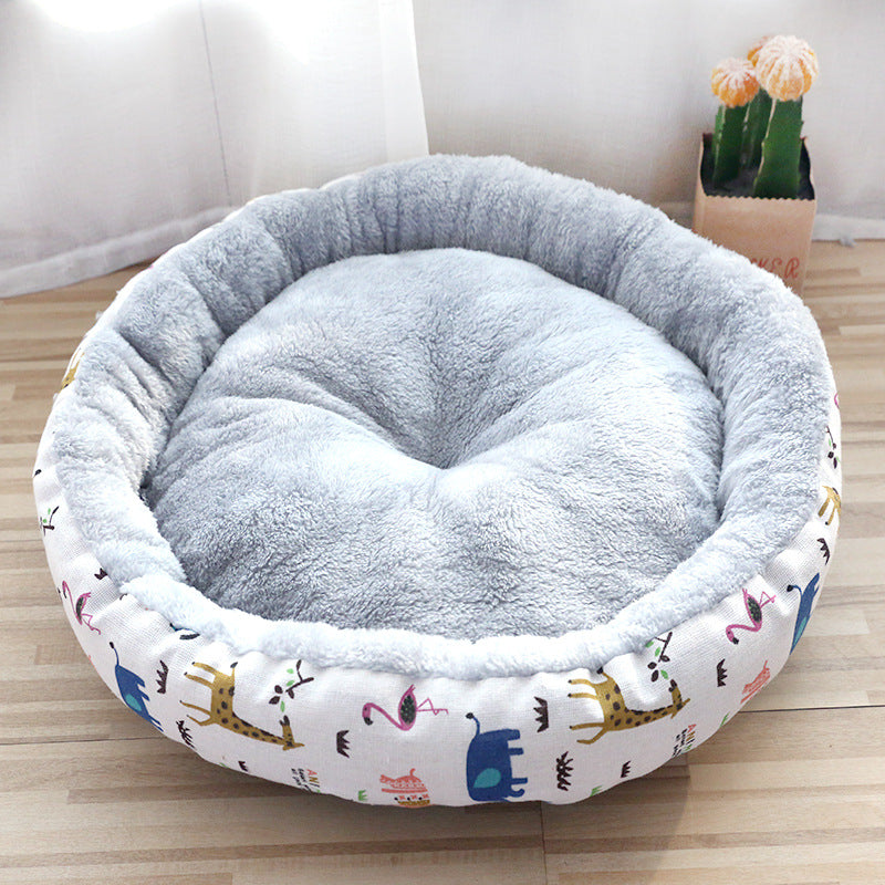 HKM-0190141 Soft Cotton Padded Pet Nest for Dogs and Cats - Available in Three Sizes