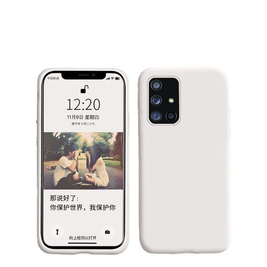 HKM-019155 Liquid Soft Silicone Phone Case for Samsung A50, Border Type, Available in Multiple Colors