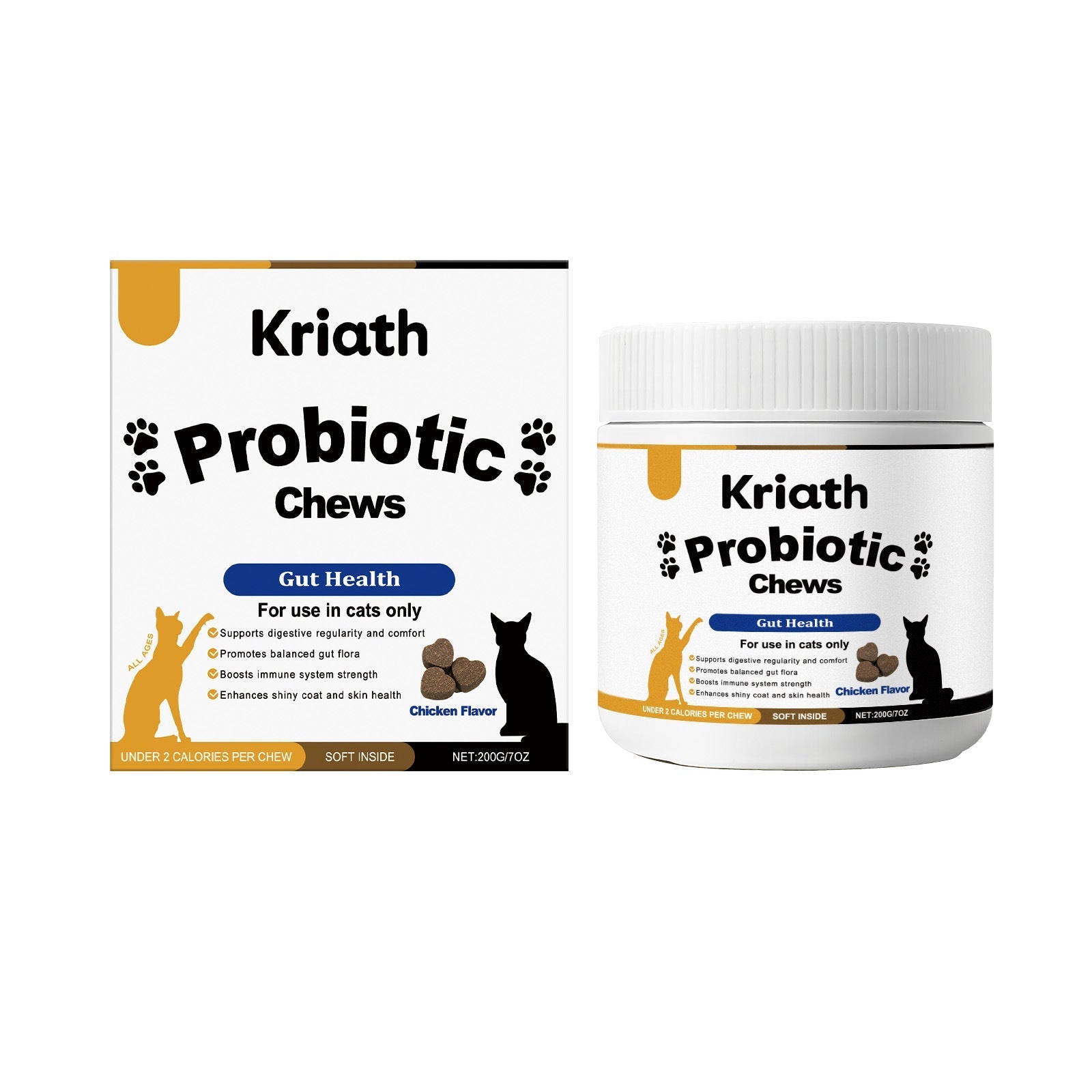 HKM-0191933 Probiotic Soft Pellets for Cats with Pumpkin Seed Extract and Flaxseed Powder