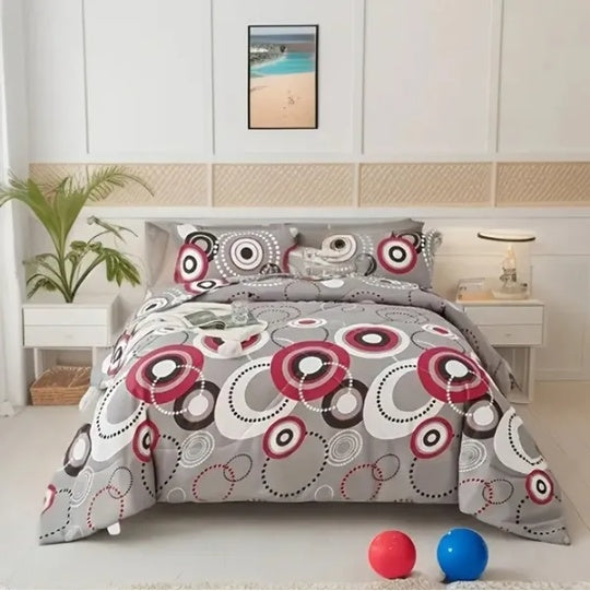 HKM-019219 Elegant 3-Piece Queen Quilt Set for Stylish Bedroom Decor