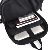 HKM-019283 Stylish Waterproof Reflective Anti-Theft Laptop Backpack with USB Charging Port
