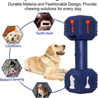 HKM-0193341 Durable Non-Toxic Dog Chew Toy with Treat Hollow Ends - Dental Toy for Medium & Large Aggressive Chewers
