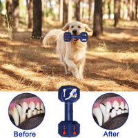 HKM-0193341 Durable Non-Toxic Dog Chew Toy with Treat Hollow Ends - Dental Toy for Medium & Large Aggressive Chewers