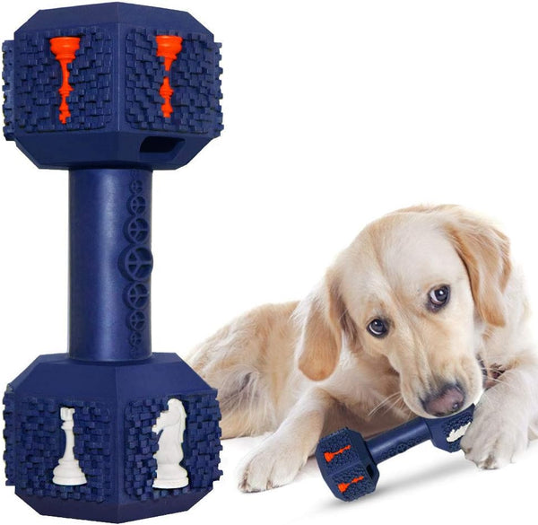 HKM-0193341 Durable Non-Toxic Dog Chew Toy with Treat Hollow Ends - Dental Toy for Medium & Large Aggressive Chewers