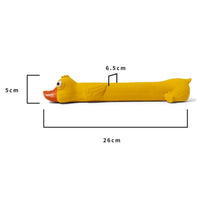 HKM-0193469 Durable Latex Dog Toy for Dental Health - Yellow Duck Design with Squeaker for Teething and Boredom Relief