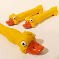 HKM-0193469 Durable Latex Dog Toy for Dental Health - Yellow Duck Design with Squeaker for Teething and Boredom Relief