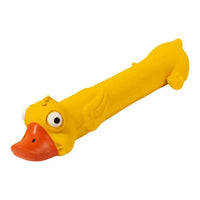 HKM-0193469 Durable Latex Dog Toy for Dental Health - Yellow Duck Design with Squeaker for Teething and Boredom Relief