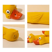 HKM-0193469 Durable Latex Dog Toy for Dental Health - Yellow Duck Design with Squeaker for Teething and Boredom Relief