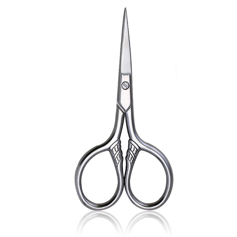 HKM-019475 Small Straight Scissors for Beard Trimming - 4.4*9.5cm, Pointed Design