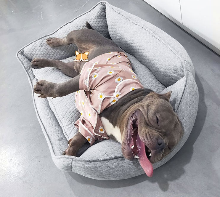 HKM-0195901 Cozy Nordic Gray Teddy for Golden Retrievers - Year-Round Comfort in Large Size