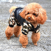HKM-0196285 Camouflage Cotton Four-Pot Coat for Pets - Warm and Stylish Winter Apparel