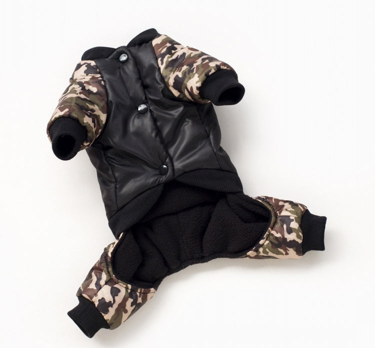HKM-0196285 Camouflage Cotton Four-Pot Coat for Pets - Warm and Stylish Winter Apparel