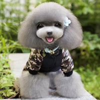 HKM-0196285 Camouflage Cotton Four-Pot Coat for Pets - Warm and Stylish Winter Apparel