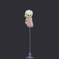 HKM-0196669 Interactive Suction Spring Plush Mouse Toy for Cats - Colorful, Fun, and Safe Design