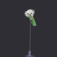 HKM-0196669 Interactive Suction Spring Plush Mouse Toy for Cats - Colorful, Fun, and Safe Design