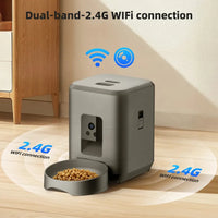 HKM-019667 Automatic Cat Feeder with 2L Capacity and Video Camera Including Night Vision and 2.4G WiFi Connectivity