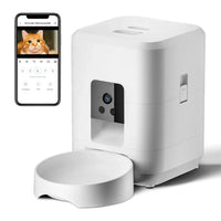 HKM-019667 Automatic Cat Feeder with 2L Capacity and Video Camera Including Night Vision and 2.4G WiFi Connectivity