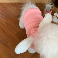 HKM-0196925 Thin Teddy Bear Matcha Dog Sweater - Available in Green, Beige, Pink, Sizes XS to XXL