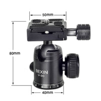 HKM-019731 Aluminum Tripod for iPhone and Camera with Adjustable Ball Joint, Max Height 85mm