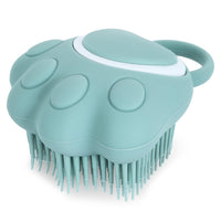 HKM-0199101 Soft Silicone Pet Grooming Brush with Shampoo Dispenser for Dogs and Cats