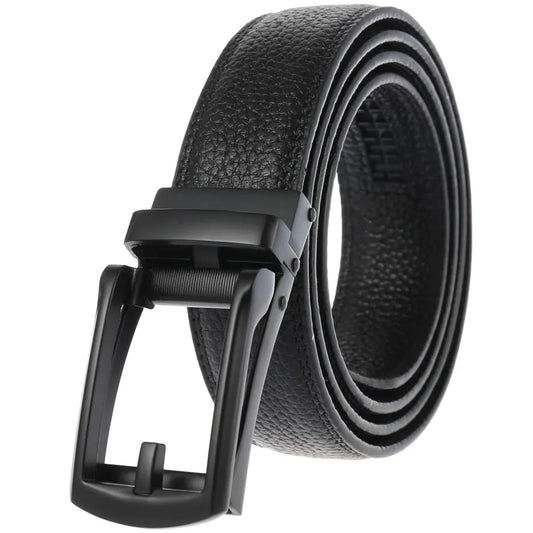 HKM-019923 Fashion Design Leather Automatic Buckle Belt with Adjustable Fit