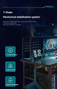 HKM-019923 Gaming Computer Desk for Home Office with Simple Design