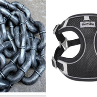 HKM-0199613 Haunted House Simulation Iron Chain Prop in Gold, Silver, and Black - Realistic Plastic Design, 1 Large and 1 Medium Chain