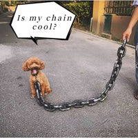 HKM-0199613 Haunted House Simulation Iron Chain Prop in Gold, Silver, and Black - Realistic Plastic Design, 1 Large and 1 Medium Chain