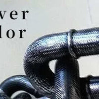 HKM-0199613 Haunted House Simulation Iron Chain Prop in Gold, Silver, and Black - Realistic Plastic Design, 1 Large and 1 Medium Chain