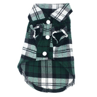 HKM-0199997 Plaid Cotton Shirt for Dogs ¨C Stylish Spring and Summer Apparel