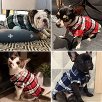 HKM-0199997 Plaid Cotton Shirt for Dogs ¨C Stylish Spring and Summer Apparel