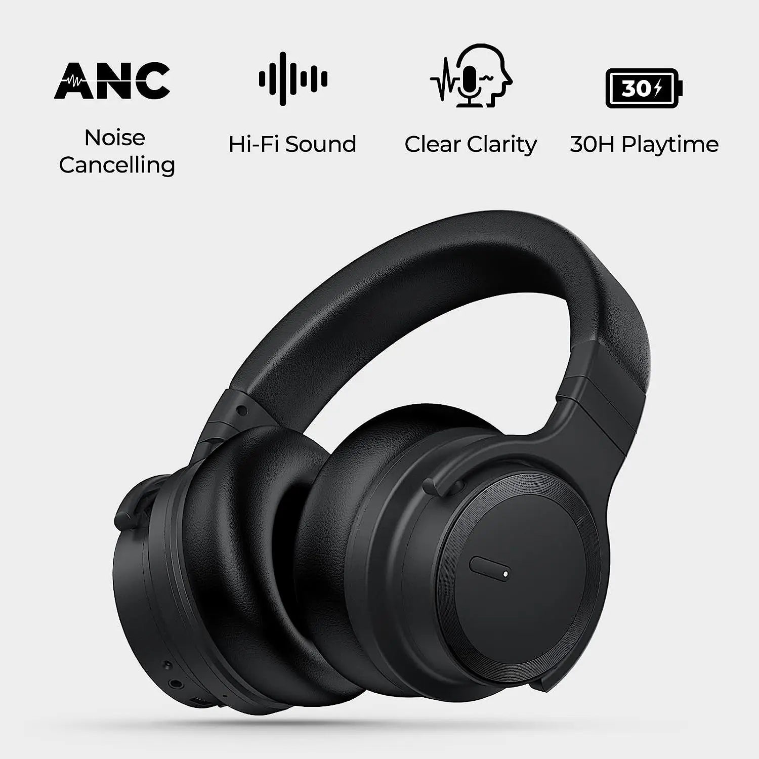 HKM-020051 Active Noise Cancelling True Wireless Earphones with Bluetooth 5.2 for Gaming and Music