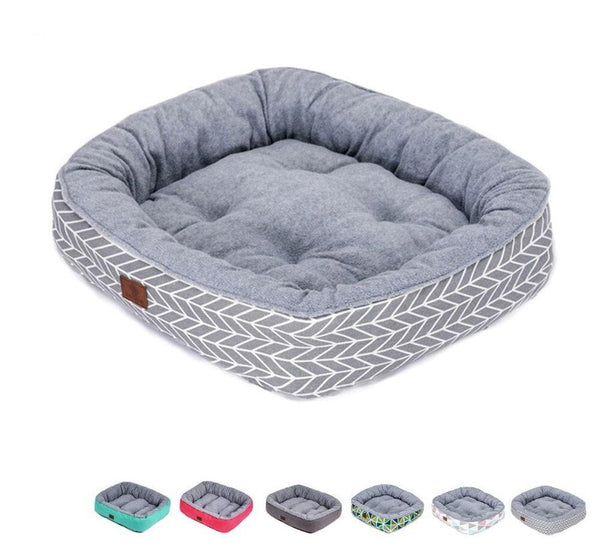 HKM-020051 Cozy Soft Doghouse with Breathable Knitted Wool Lining and Eco-Friendly Cotton Exterior