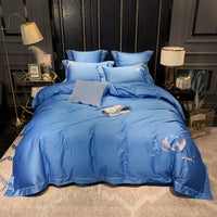 HKM-020051 Luxury Silky Egyptian Cotton Bedding Set - Modern and Simple Design in Various Colors