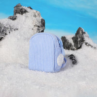 HKM-0201405 Baby Blue Pet Collar and Leash Set with Chest Back Harness and Mini Schoolbag Waste Bag Holder