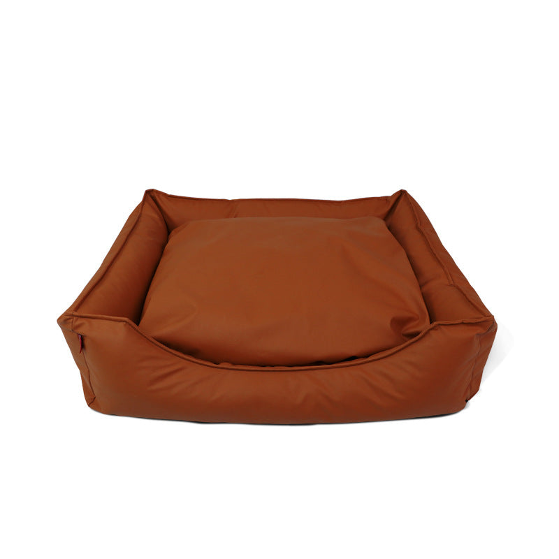 HKM-0201661 Waterproof Imitation Leather Pet Bed Sofa - Available in Light Gray, Gray, and Brown