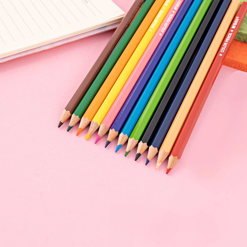 HKM-020179 12 Pack Coloured Pencils Set for Art and School Use Ideal for Students and Kids