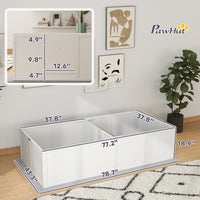 HKM-0203069 Whelping Box for Medium Dogs with Waterproof Pad and Adjustable Entrance - 77" x 38" x 19"