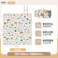 HKM-020563 Versatile Large Waterproof Green Oxford Cloth Mat for Outdoor Activities, Hiking, and Picnics