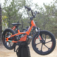 HKM-020627 Off-Road Electric Balance Bike with 3 Speed and Suspension, 16-Inch Wheels, 36V Battery, and Disc Brakes