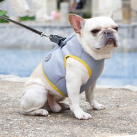 HKM-0206653 Cooling Vest for Dogs - Cold Fabric Chest Strap in Grayish Yellow, Available in Multiple Sizes