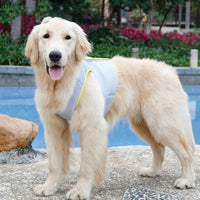 HKM-0206653 Cooling Vest for Dogs - Cold Fabric Chest Strap in Grayish Yellow, Available in Multiple Sizes