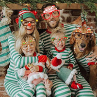 HKM-020819 3D Paper Christmas Glasses - Set of 9 Festive Laser Cut Design