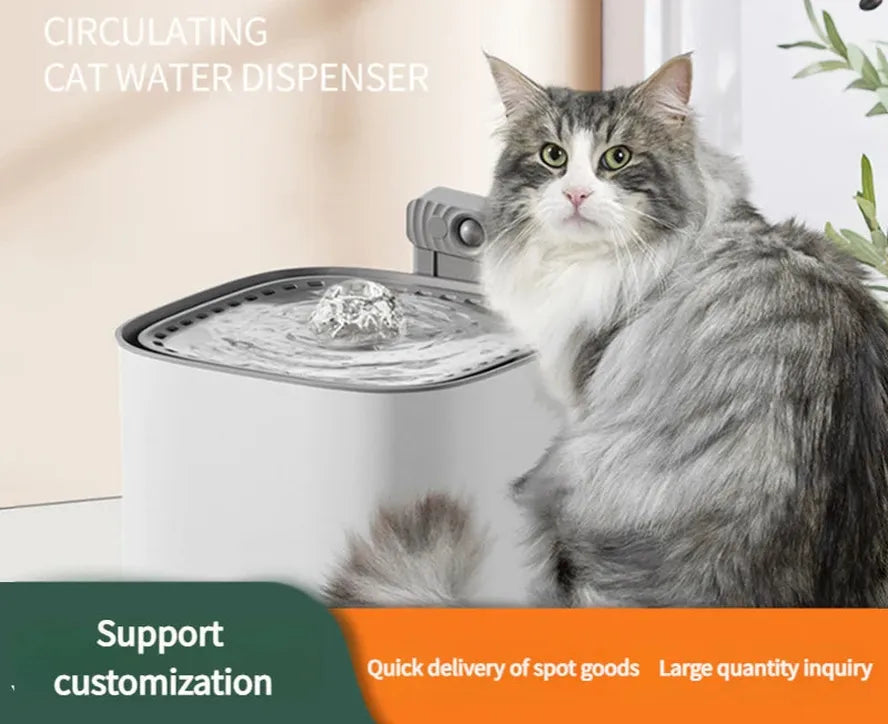 HKM-020819 Automatic USB Pet Water Fountain for Cats and Dogs