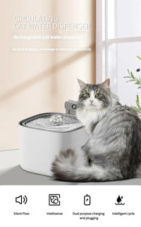 HKM-020819 Automatic USB Pet Water Fountain for Cats and Dogs
