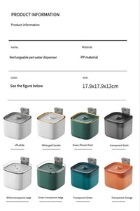 HKM-020819 Automatic USB Pet Water Fountain for Cats and Dogs