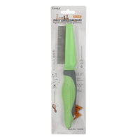 HKM-0208957 Metal and TPR Pet Dog Hair Removal Comb with Thin and Dense Teeth